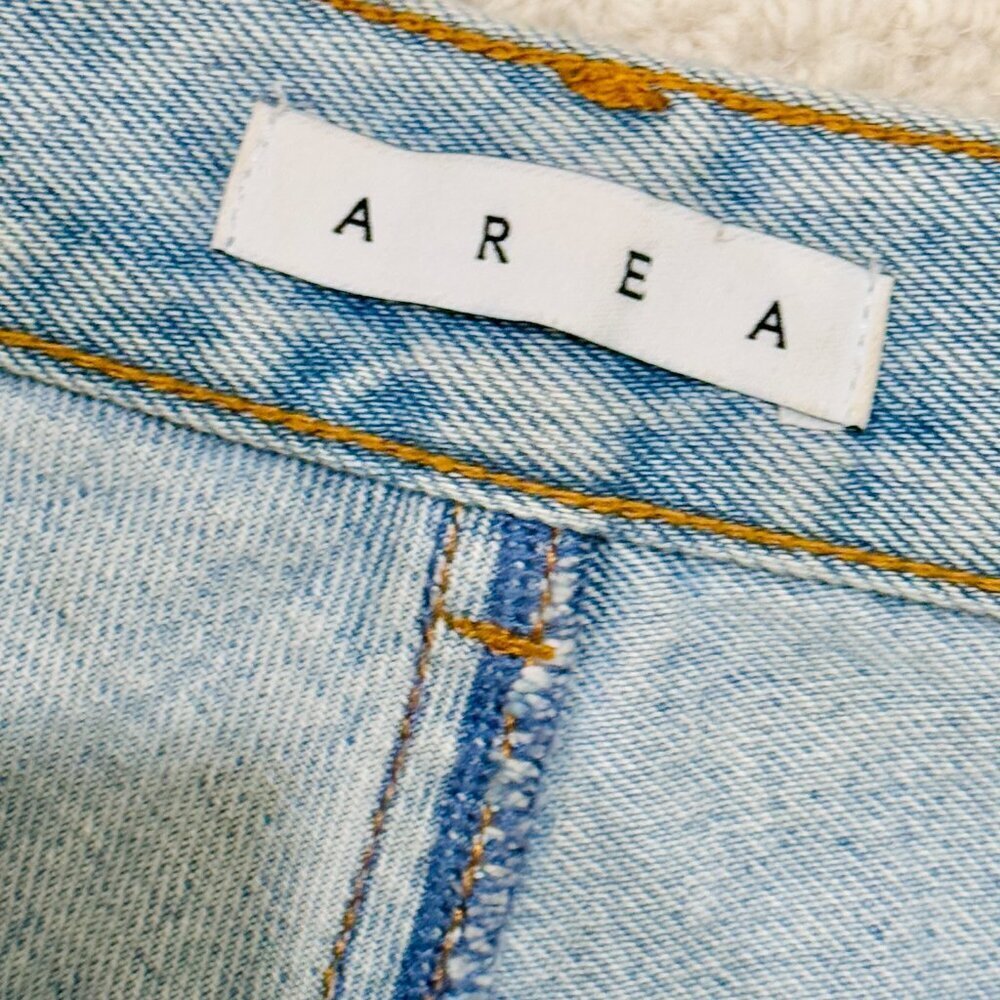 AREA wide-leg crystal jeans - Picture 3 of 14